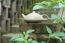 宜兴紫砂壶 | 冰纹石瓢_泥料：本山段泥_容量：380cc
